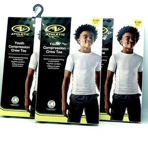 Boys Athletic Works Youth Compression Crew Tee, SIZE small 6/7